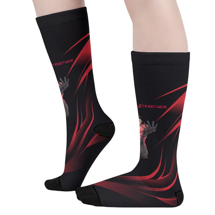 Miami Lit Fun Novelty Long Crew Socks - DG Trends Streetwear