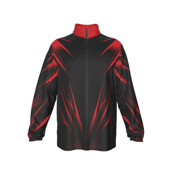 Miami Lit Red Stand-up Collar Zip-up Windproof Jacket - DG Trends Streetwear