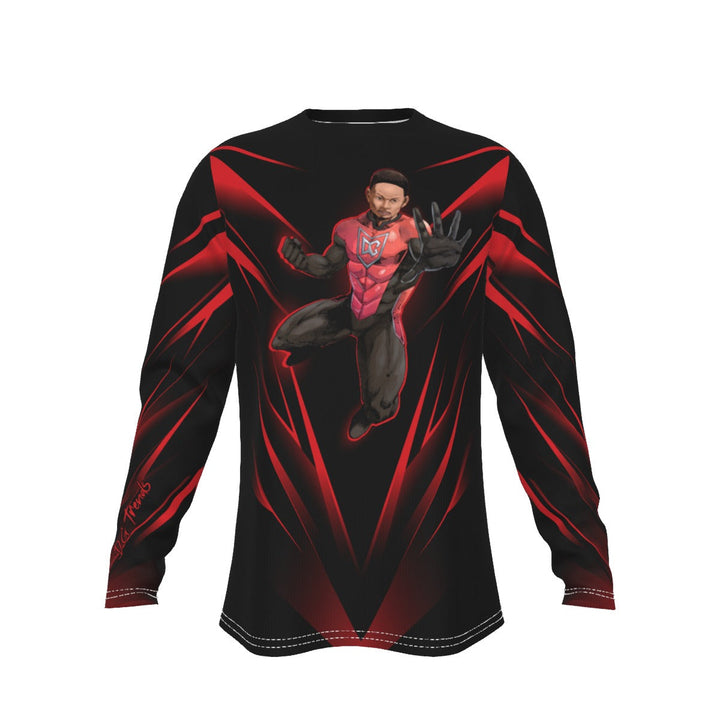 Miami Lit Cool DRI Moisture Wicking Performance Sports and Casual Long Sleeve Shirt (SUPERHERO PRINTED ON FRONT) - DG Trends Streetwear